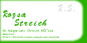 rozsa streich business card